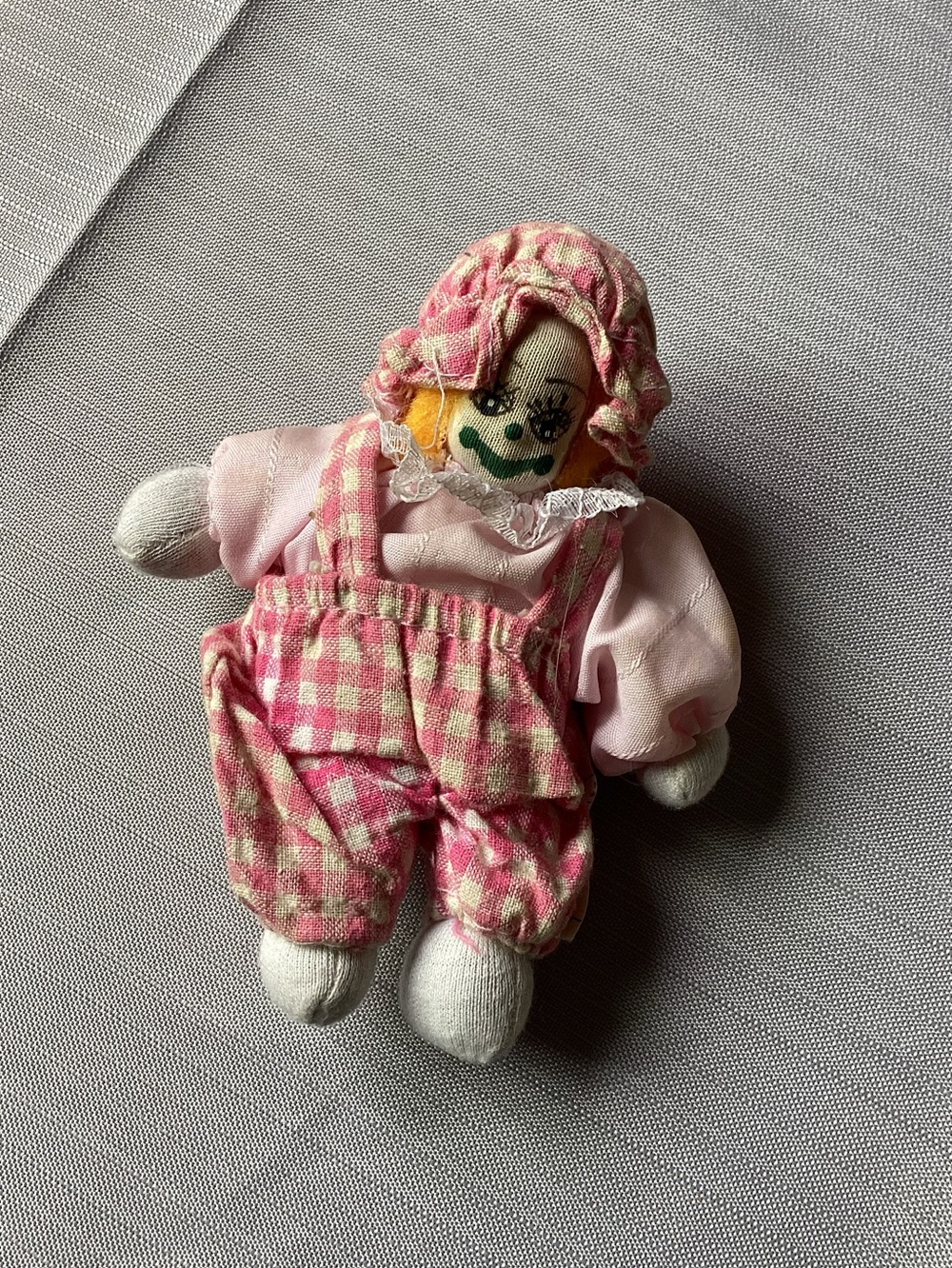 2/$30 Vintage Late 80s-90s Miniature Ceramic Harlequin Clown Kitsch Doll